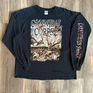 Vintage Cannibal Corpse T-Shirt Men's Size XL Black 2009 Carnivorous Swarm